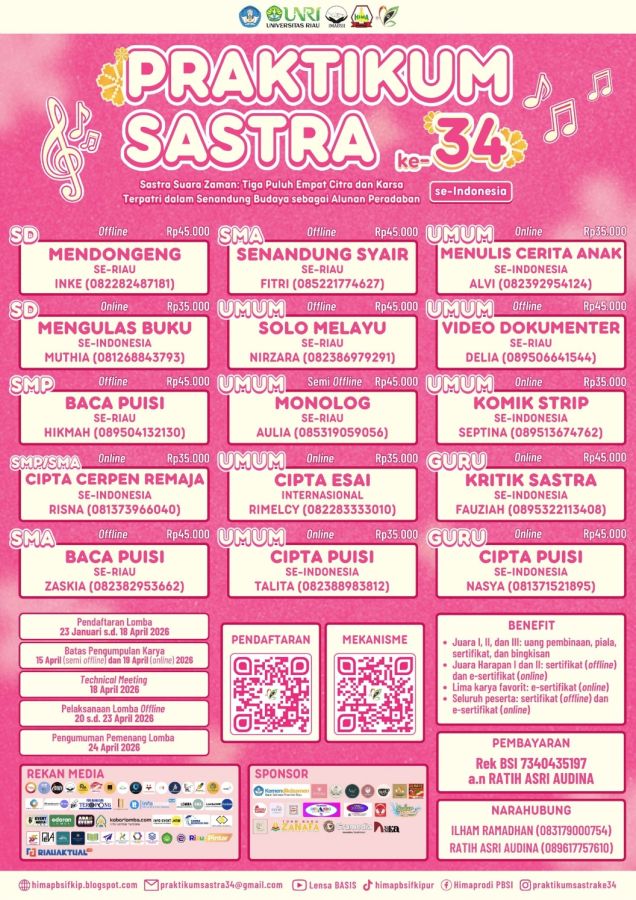 praktikum-sastra-ke-34-fkip-universitas-riau-siap-digelar