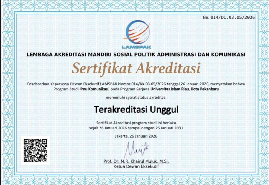 Thahniah..! FIKOM UIR Sukses Raih Akreditasi UNGGUL dari LAMSPAK